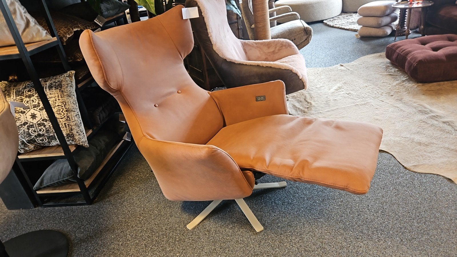Relax fauteuil BRAM chill-line, Verzenden, Nieuw, 50 tot 75 cm, Leer