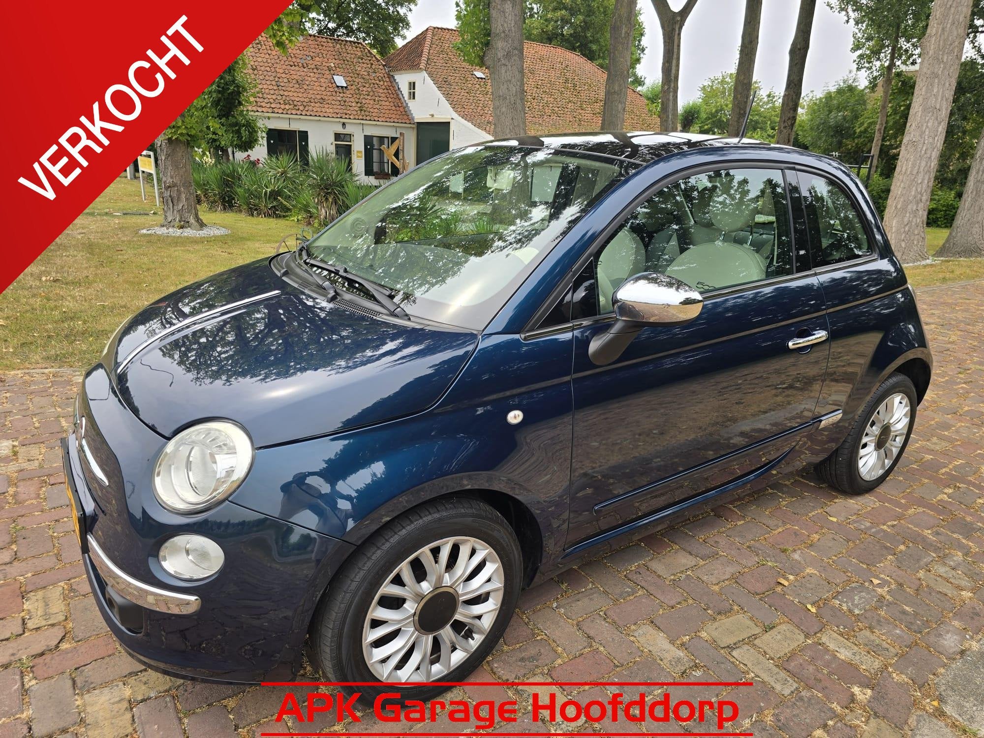 Fiat 500 1.2 Easy / 4 cilinder / 84000 km / PANO, Voorwielaandrijving, Euro 5, Stof, Gebruikt