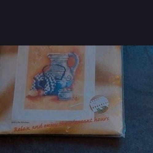 KLEIN LANARTE BORDUURPAKKETJE STILLEVEN KEUKEN, Ophalen of Verzenden, Nieuw, Handborduren, Borduurpakket