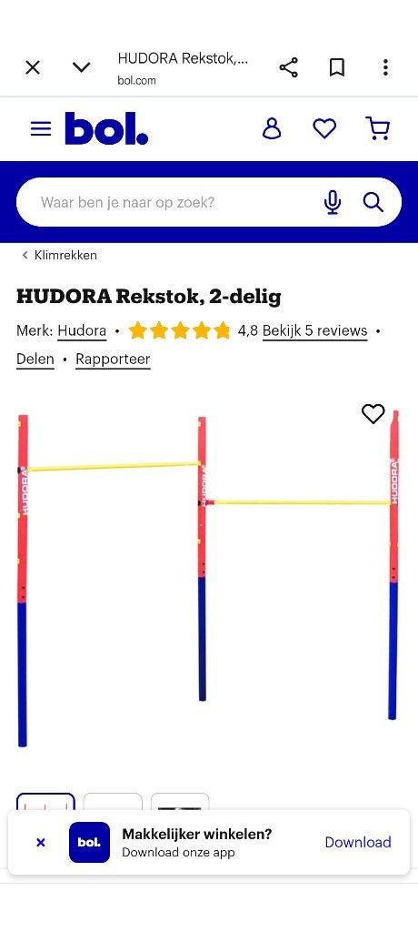 Dubbele rekstok Hudora, Ophalen, Gebruikt, Overige typen