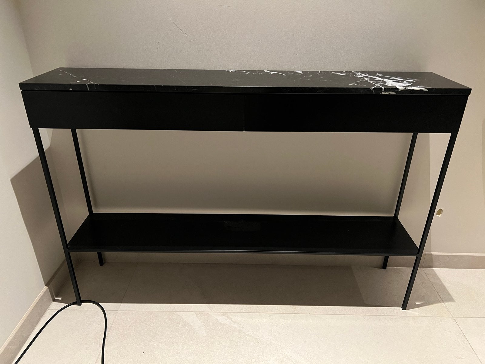 AM.PM Bijzettafel/Dressoir met Marmeren Blad, Ophalen, Gebruikt, Metaal of Aluminium, 75 cm of meer