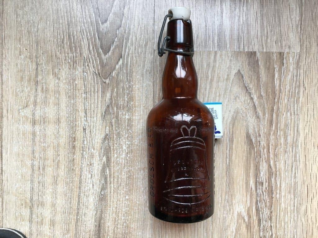 bierfles Grolsch oud beugelfles Enschede Groenlo, Verzenden, Zo goed als nieuw, Flesje(s), Grolsch