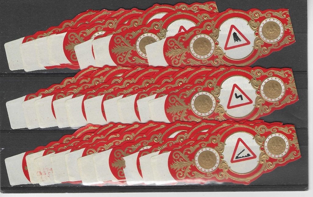 reeks 5043  verkeersborden  1-26   sigarenbanden, Verzamelen, Rookartikelen, Aanstekers en Luciferdoosjes, Ophalen of Verzenden