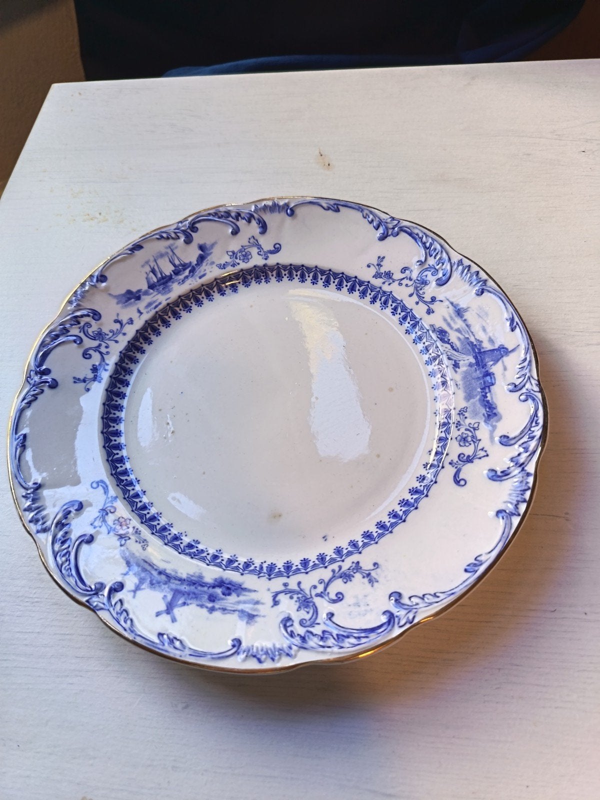 Antiek Ridgeways Delft Royal Semi Porcelain bord, Ophalen of Verzenden