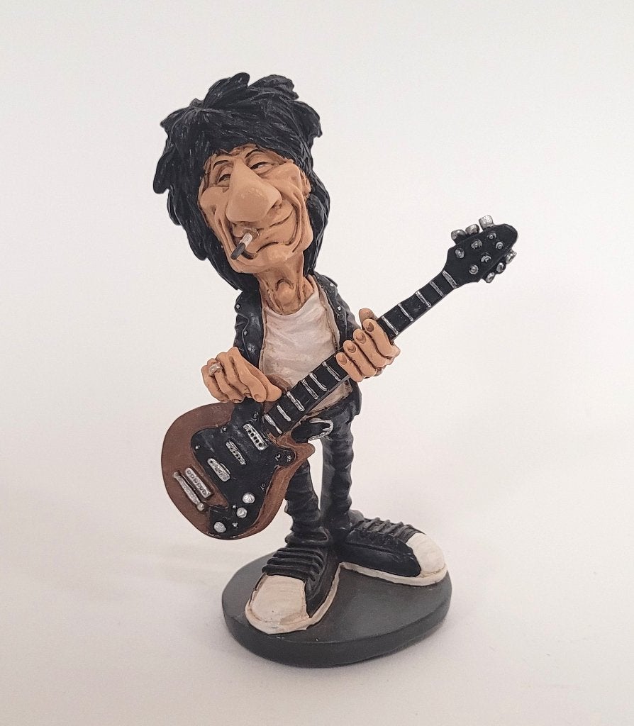 Ron Wood Rolling Stones beeldje by Warren Stratford deco