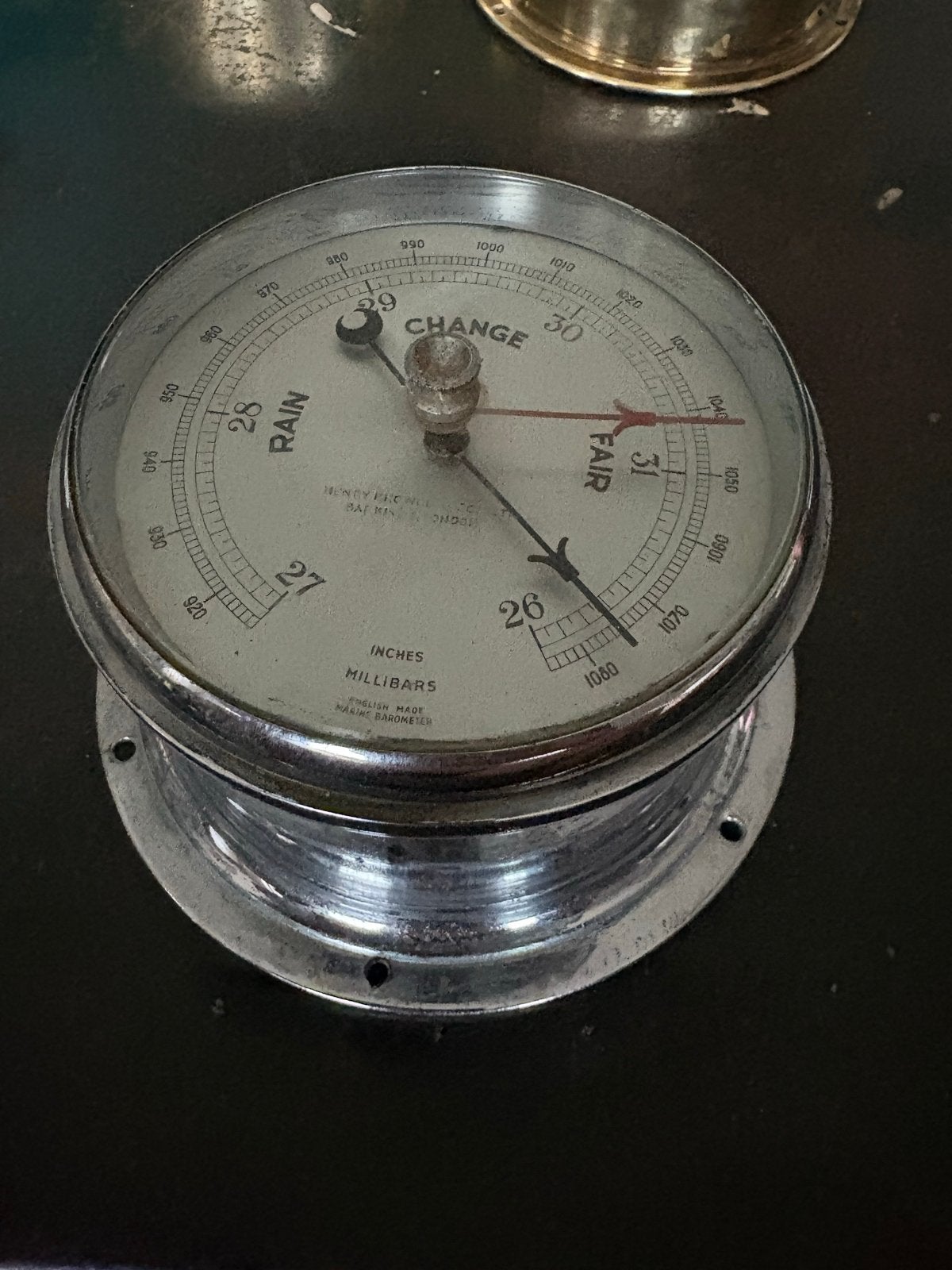 Antieke Sestrel Marine Barometer - Henry Browne & Son, Ophalen of Verzenden, Gebruikt, Barometer