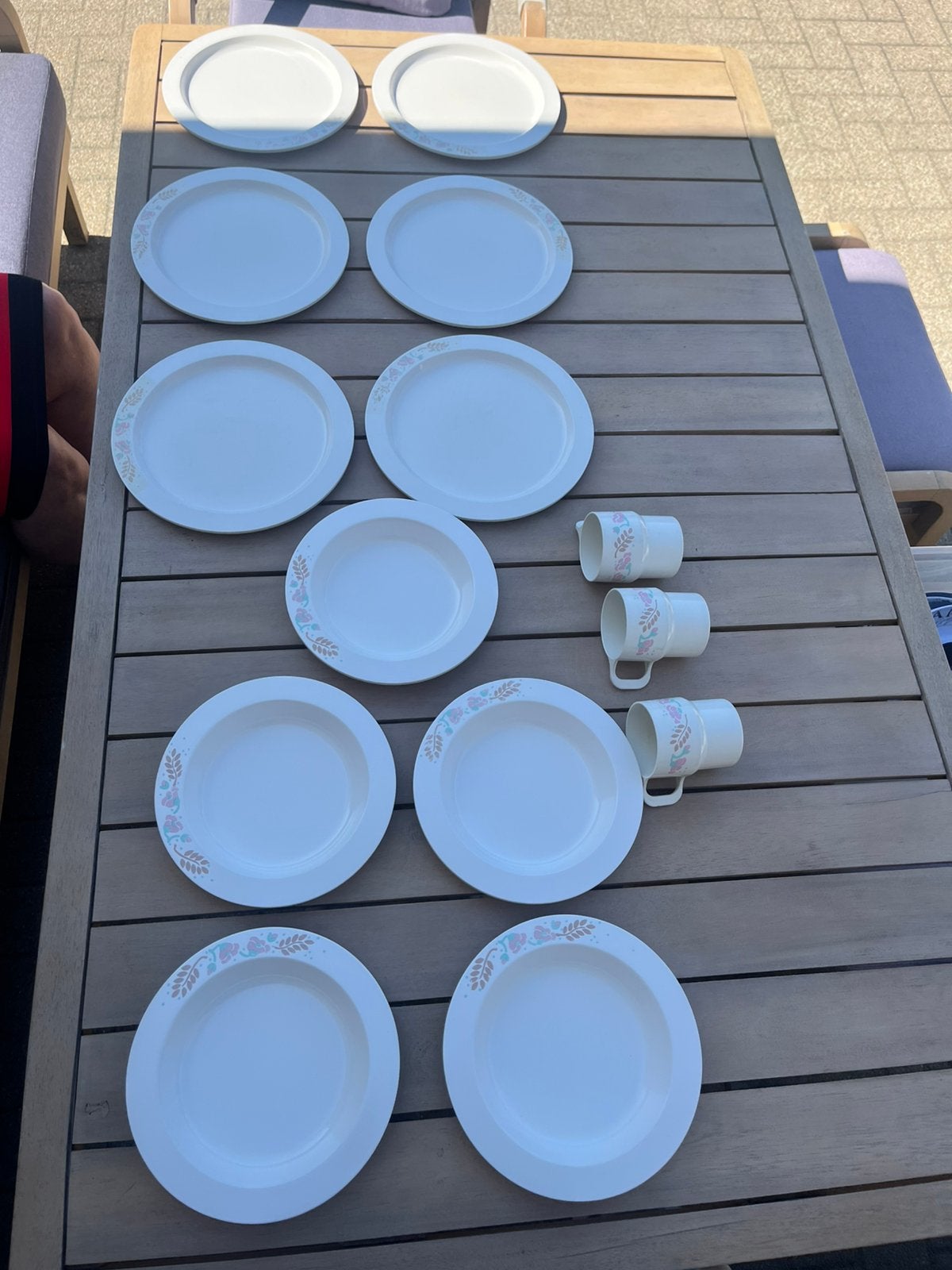 Melamine caming kampeer servies, Ophalen, Gebruikt