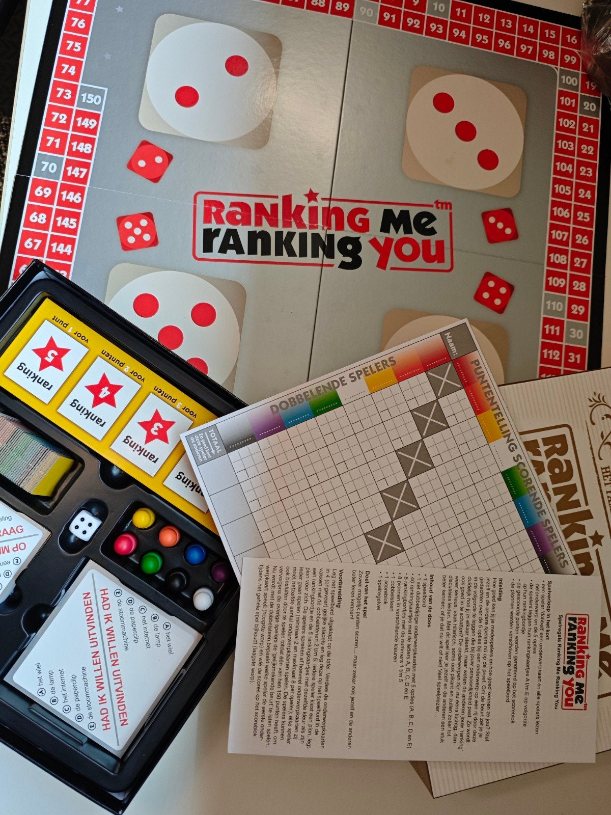 Ranking Me Ranking You - Gezelschapsspel, Hobby en Vrije tijd, Drie of vier spelers, Ophalen of Verzenden, Gebruikt