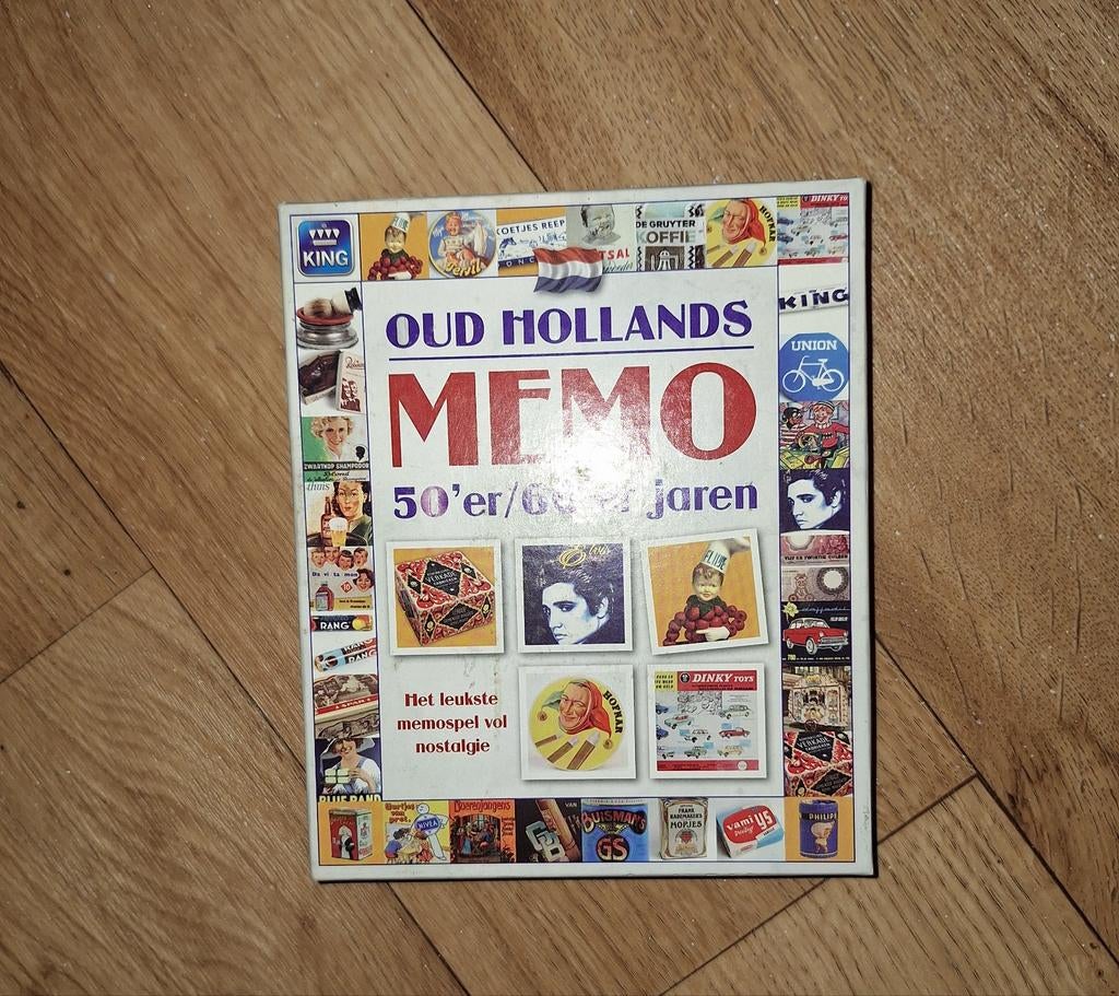 Oud Hollands Memo 50'er/60'er jaren - Nostalgisch Memospel, Een of twee spelers, Ophalen of Verzenden, Zo goed als nieuw, King