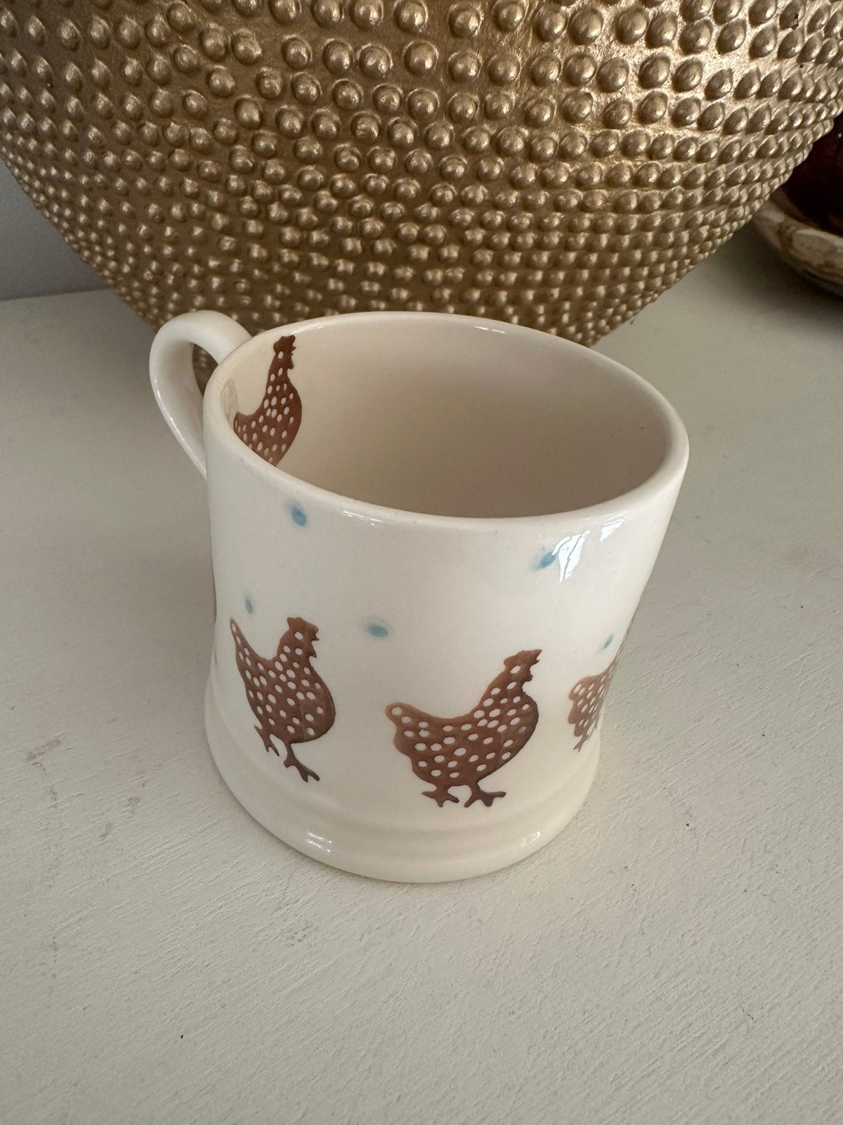 Emma bridgewater speckled hen baby mug nieuw, Nieuw, Ophalen of Verzenden, Overige stijlen, Kop(pen) en/of Schotel(s)