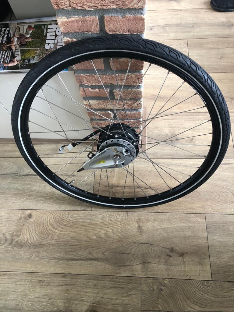 Gazelle/Panasonic voorwielmotor, Fietsen en Brommers, Fietsonderdelen, Ophalen of Verzenden, Zo goed als nieuw, Band