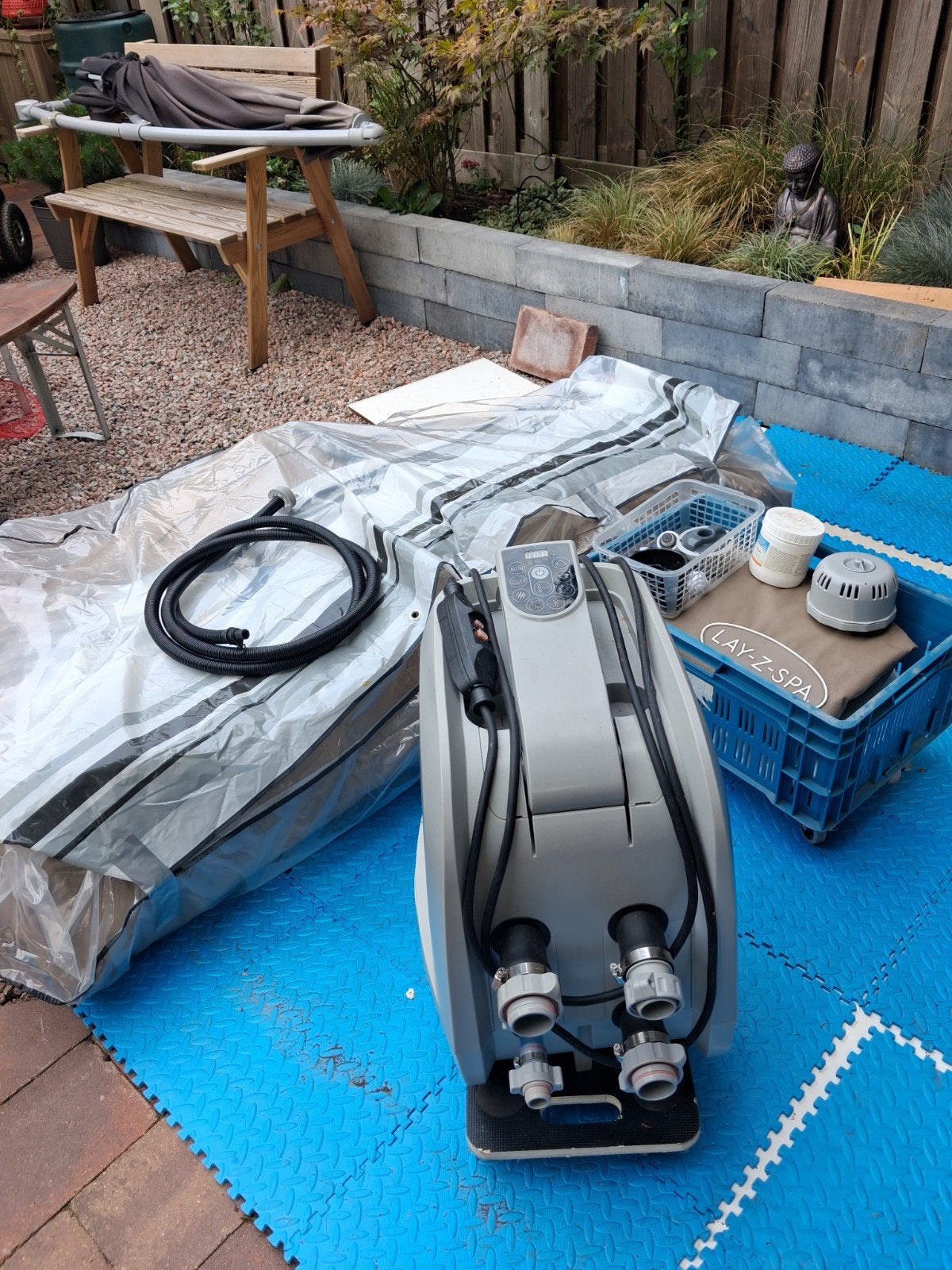 Lay-Z-Spa Palma HydroJet Pro opblaasbare jacuzzi, Ophalen of Verzenden, Gebruikt, Filter, Opblaasbaar