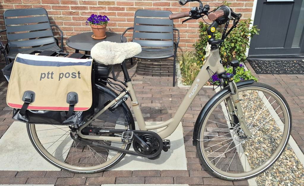 Puch elektrische fiets met PTT Post fietstas, Overige merken, Gebruikt, Ophalen of Verzenden, 47 tot 51 cm