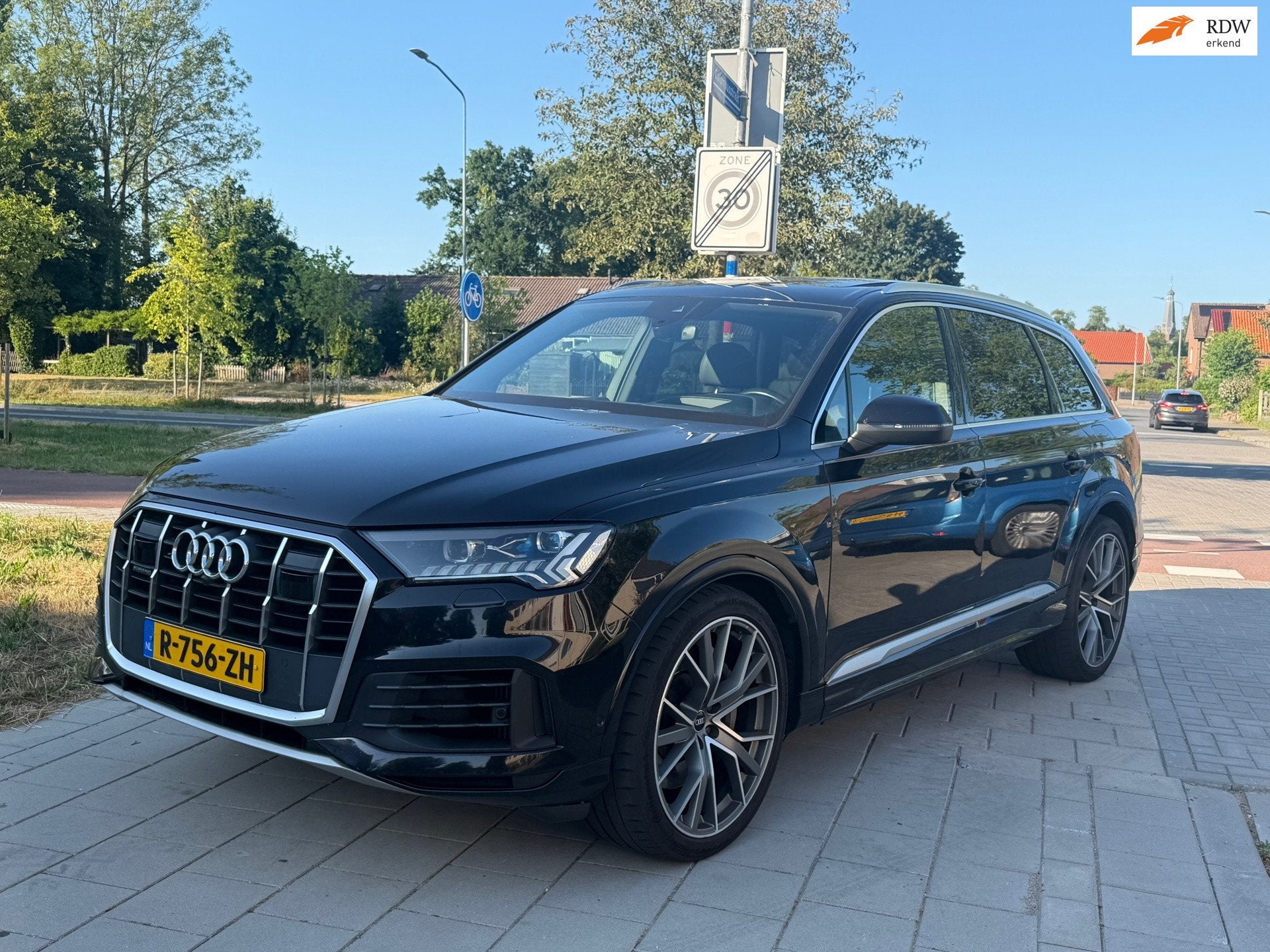 Audi Q7 55 TFSI e quattro/Pano/Matrix/Headup/Acc, Auto's, Automaat, Dealer onderhouden, Euro 6, 2995 cc