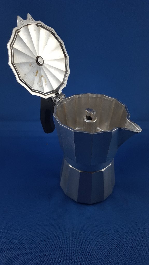 Vintage aluminium Percolator, Oroley, Spanje, 3 kopjes. 5B10, Tweedehands verkoop, Tweedehands verkoop, Gebruikt, Ophalen of Verzenden