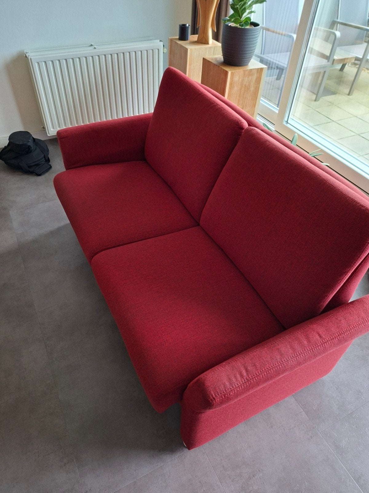 2-zits bank met verstelbare zittingen en armleunin, Ophalen, Gebruikt, Minder dan 75 cm, 150 tot 200 cm