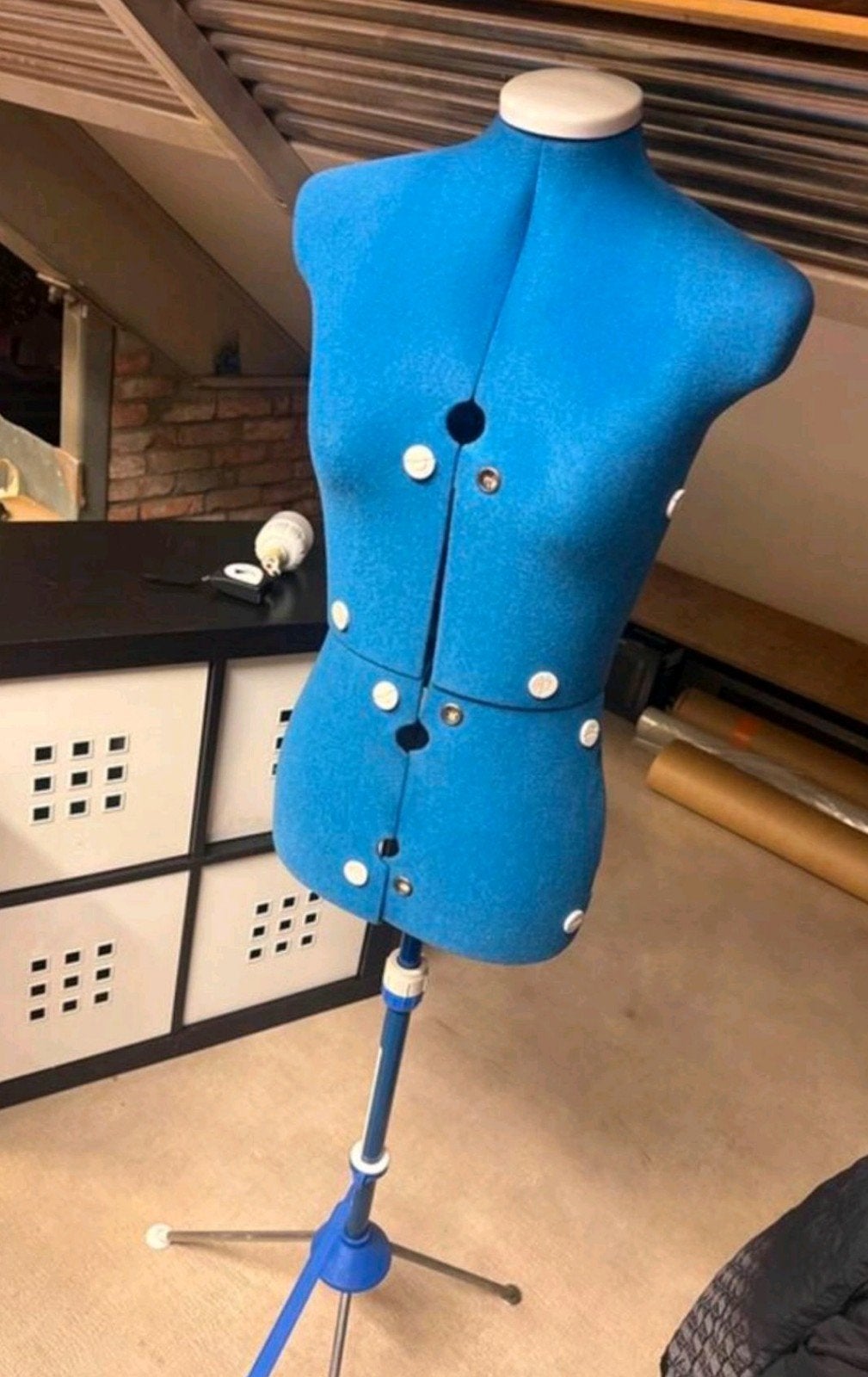 Verstelbare paspop - Blauw 36!40mt, Hobby en Vrije tijd, Ophalen, Zo goed als nieuw, Paspop