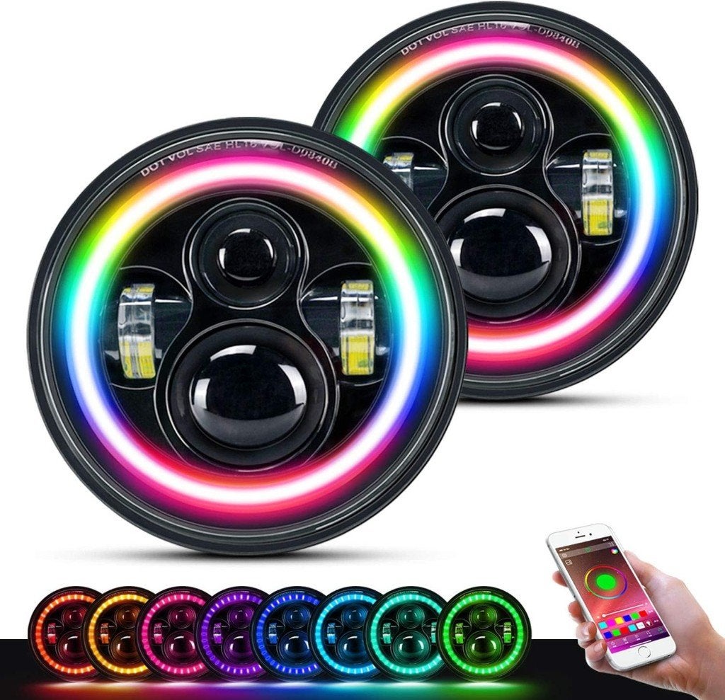 Jap Power multicolor led koplampen set - Mazda Mx5 Mx-5 NA, Ophalen of Verzenden