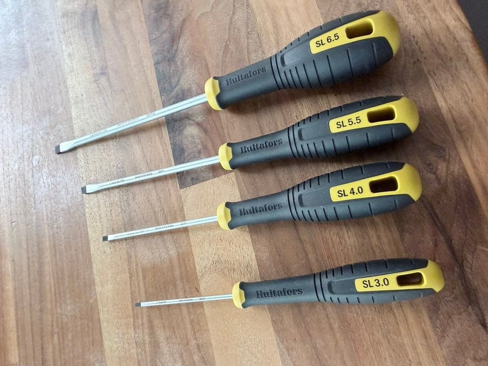 Schroevendraaierset 4x sleuf Hultafors | Made in Germany 👌, Doe-het-zelf en Verbouw, Ophalen of Verzenden, Nieuw, Schroevendraaier