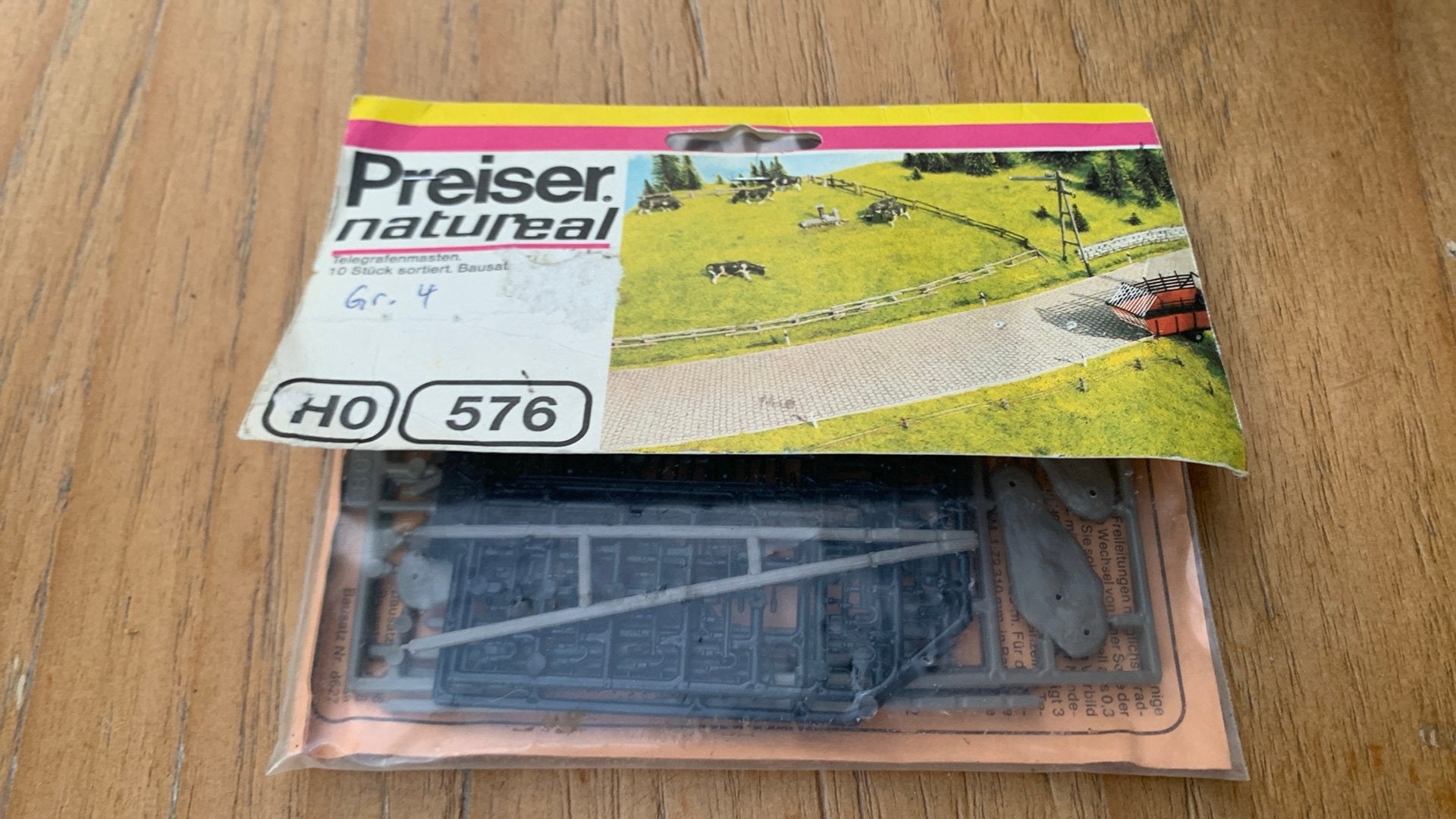 Preiser HO telegraafpaalset, Hobby en Vrije tijd, Modeltreinen | H0, Overige merken, Gelijkstroom of Wisselstroom, Brug, Tunnel of Gebouw