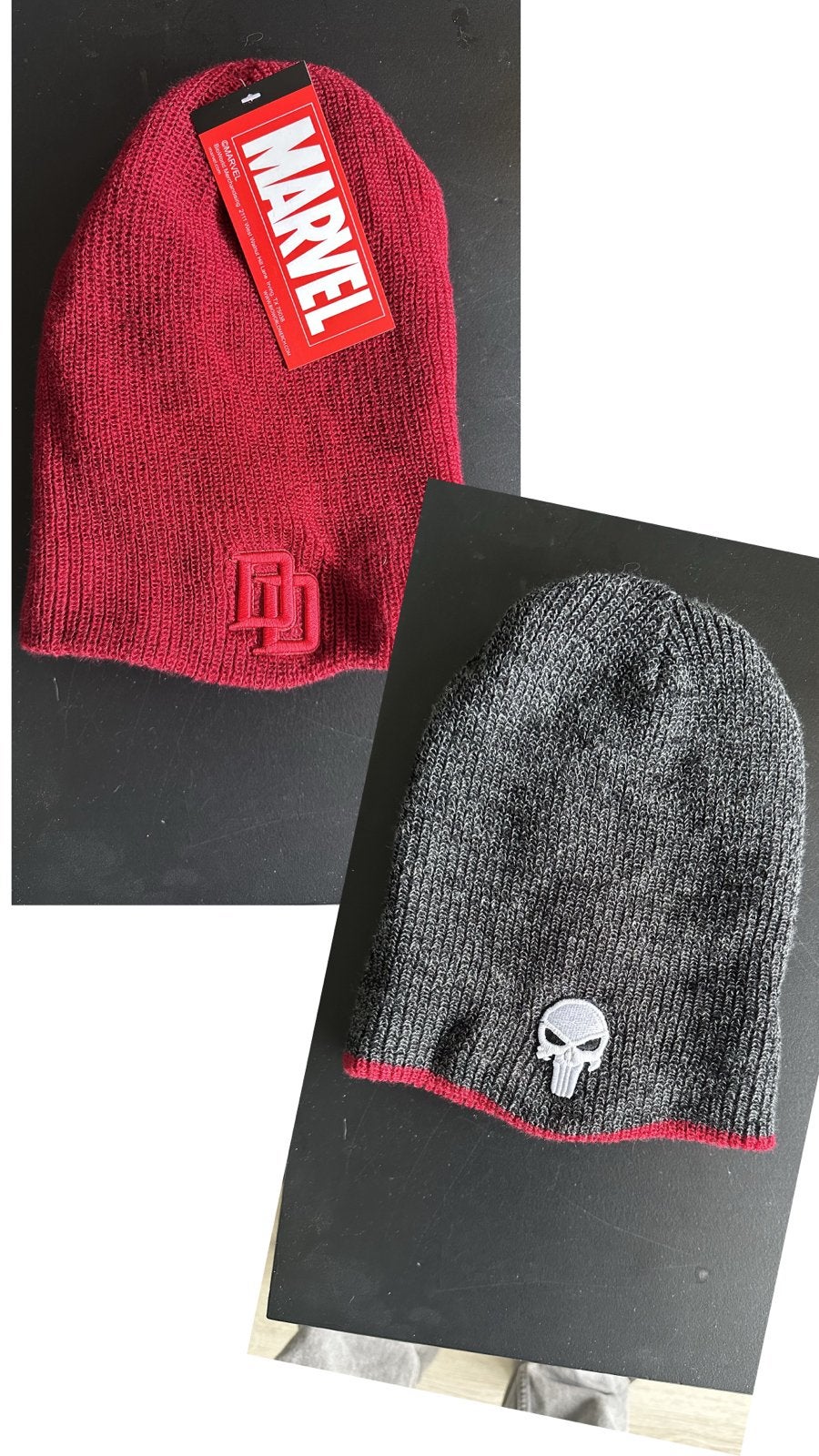 Marvel Daredevil & Punisher omkeerbare muts, Kleding | Heren, Ophalen of Verzenden, Zo goed als nieuw, One size fits all, Hoed