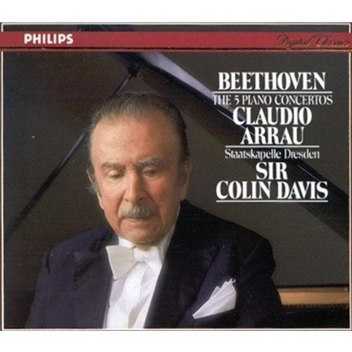 Beethoven, Claudio Arrau 5 Piano Concertos 3 CD's, Gebruikt, Boxset, Ophalen of Verzenden, Classicisme