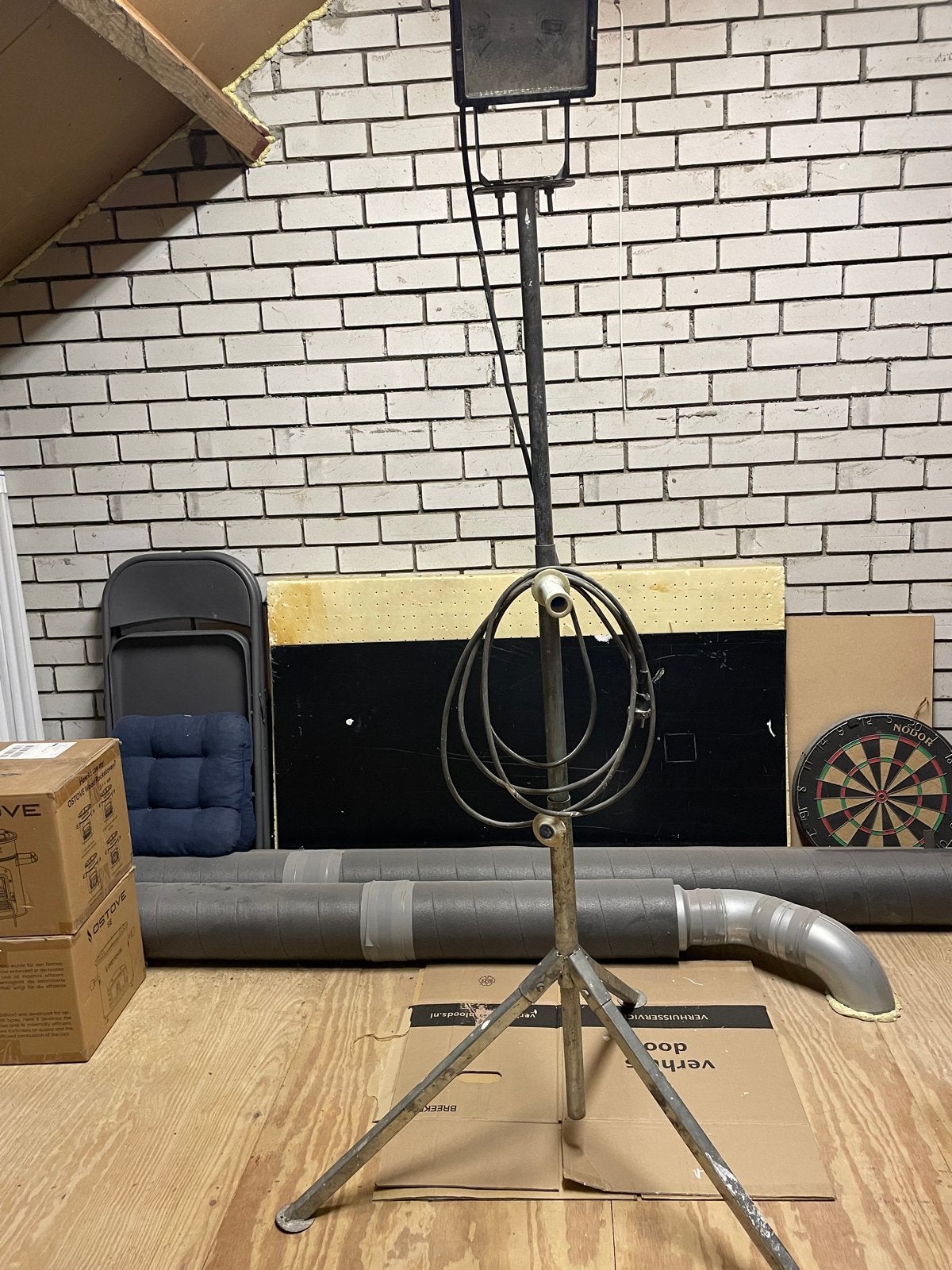Professionele bouwlamp met statief - 500W, Ophalen, Gebruikt, Met statief, Lamp met armatuur
