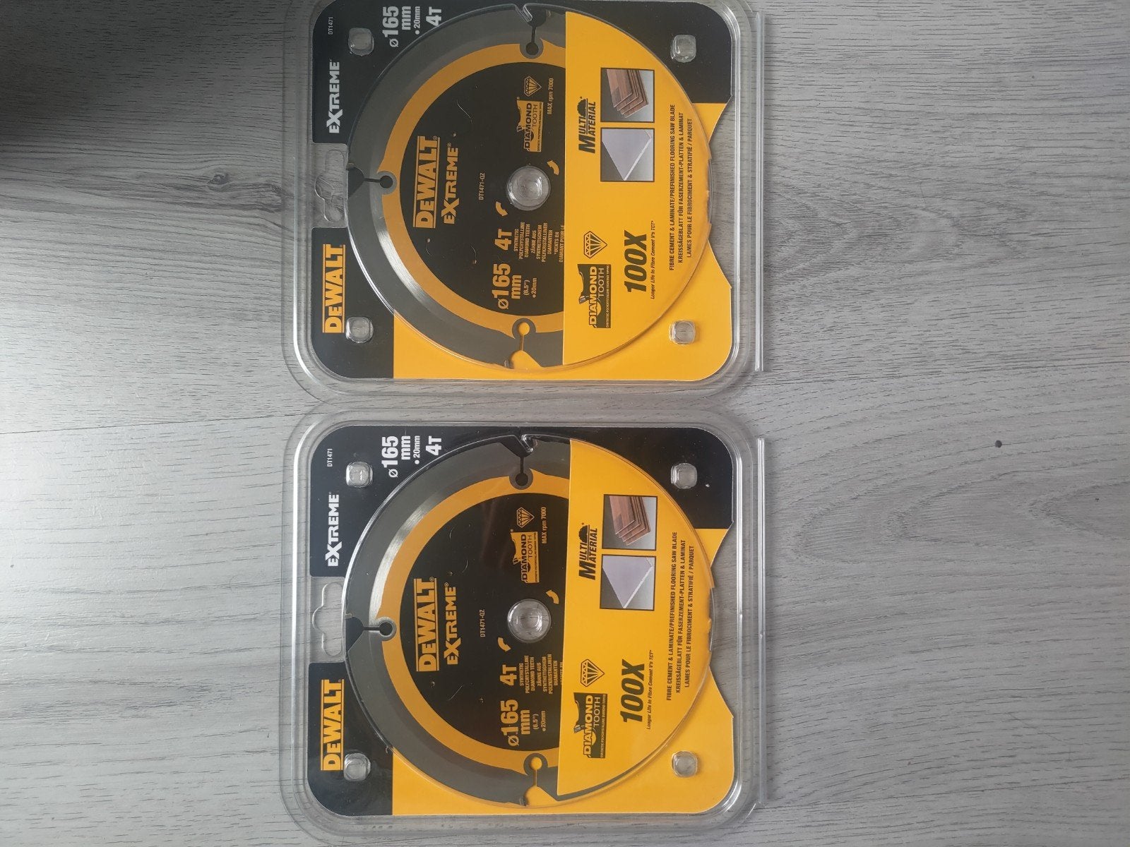 X2 DeWalt Extrem Zaagblad 165mm 4T voor Laminaat/Vezelcement, Ophalen of Verzenden