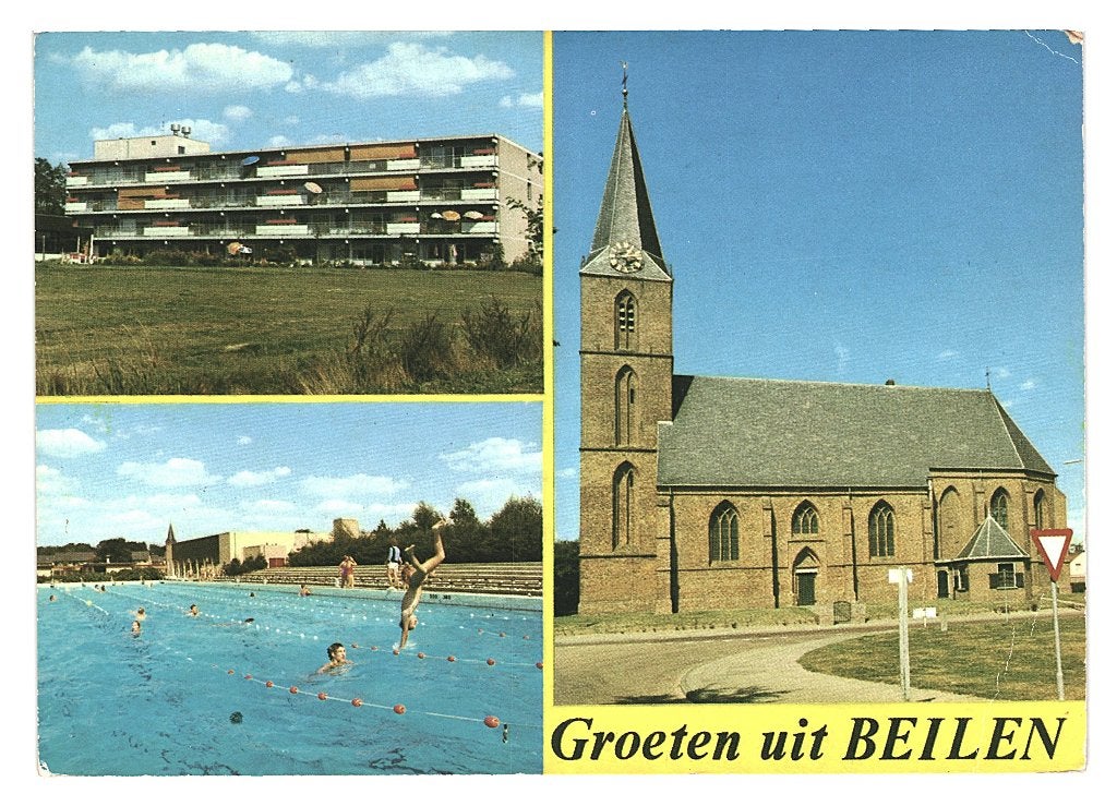 42600 Beilen Drenthe 1977 Gelopen met Postzegel gel in 84