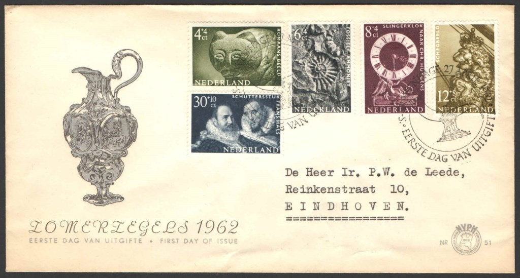 Nederland FDC E51 Met Adres, Museumstukken 1962, Postzegels en Munten, Postzegels | Eerstedagenveloppen, Ophalen of Verzenden