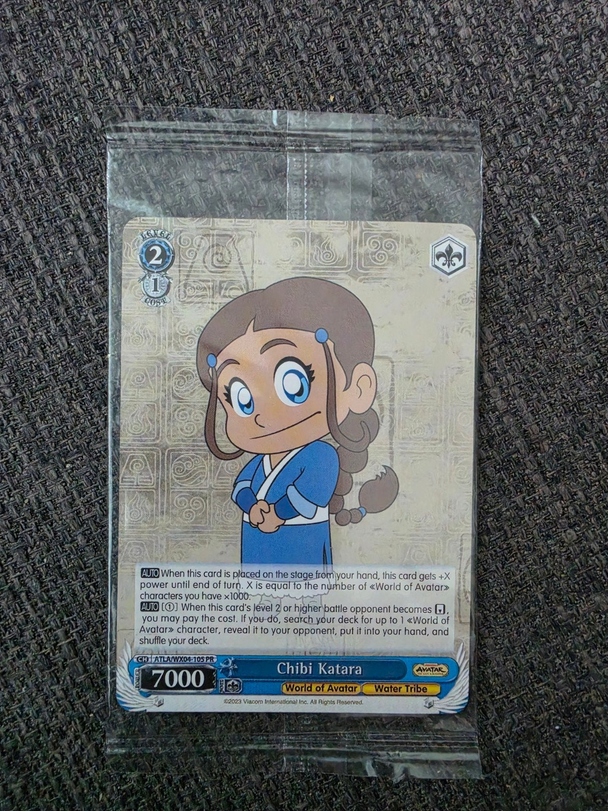 Weiss Schwarz Chibi Katara Avatar: The Last Airbender, Ophalen of Verzenden, Zo goed als nieuw, Losse kaart
