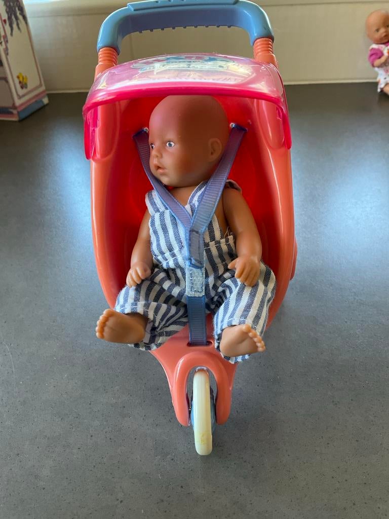 Baby Born Miniworld pop met wandelwagen, Ophalen of Verzenden, Gebruikt, Babypop