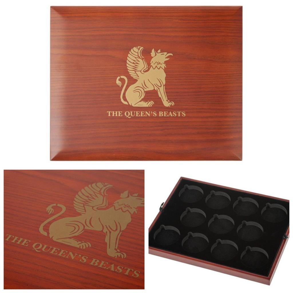 Muntenbox voor 2 oz Queens Beasts zilveren munten, Ophalen of Verzenden