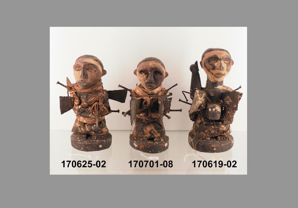3x Fetish Nkisi Congo (170701-08, 170625-02 en 170619-02), Antiek en Kunst, Ophalen of Verzenden