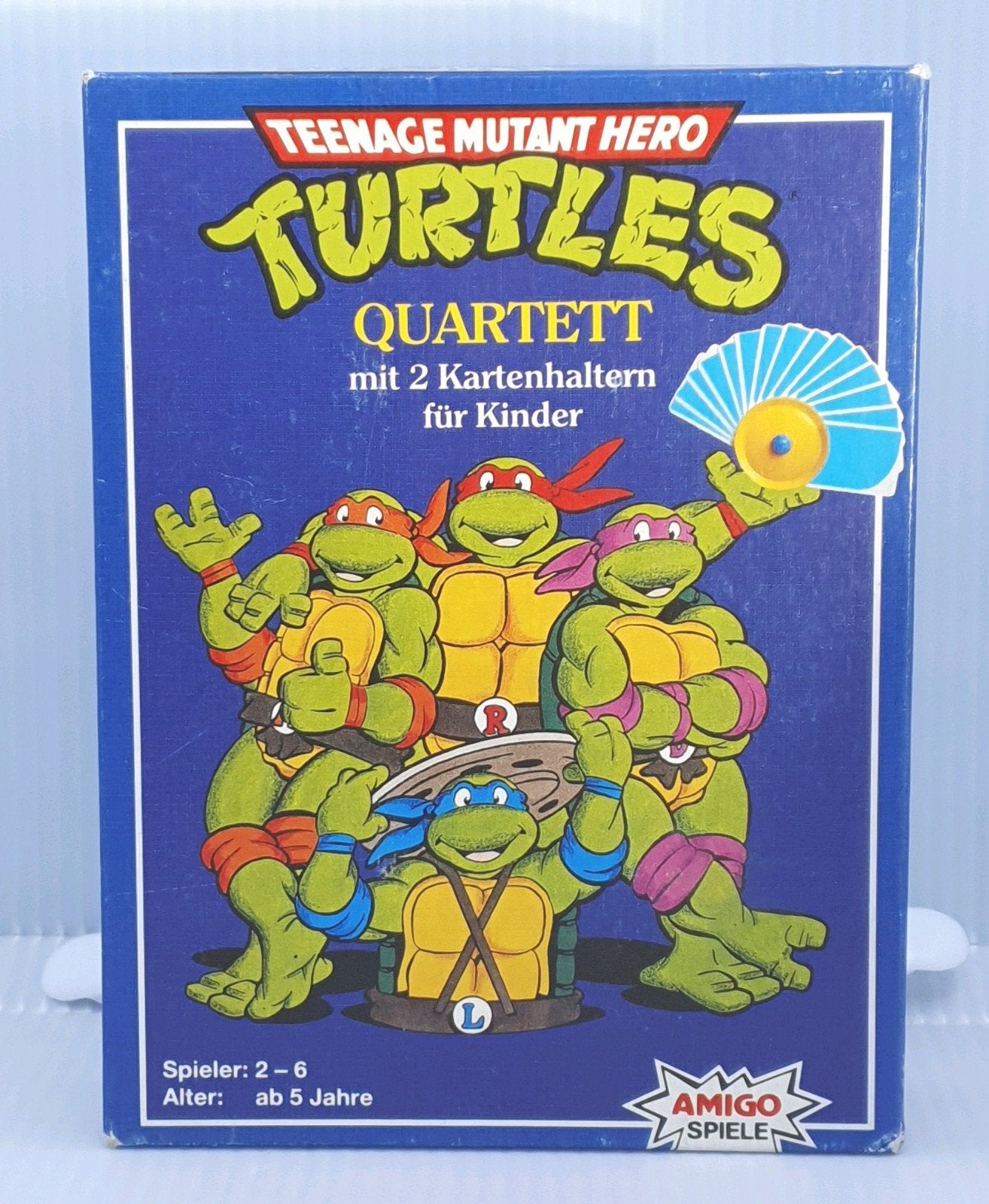 Vintage Teenage Mutant Hero Turtles Kwintet Kaartspel, Vijf spelers of meer, Ophalen of Verzenden, Gebruikt, Amigo Spiele