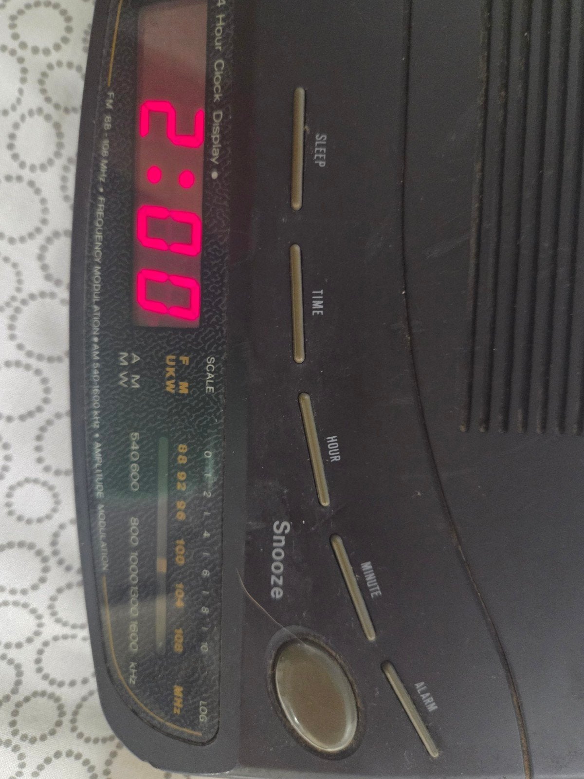 Vintage G 641 370 B Wekker Radio - AM/FM, Ophalen of Verzenden, Gebruikt, Radio