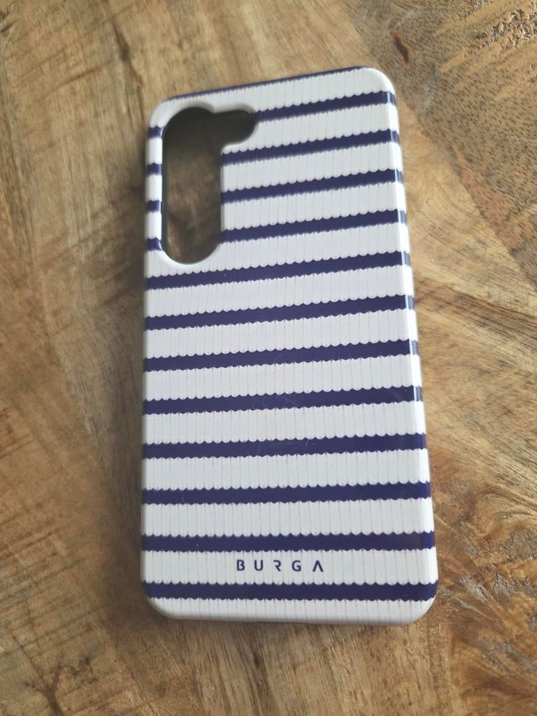 Burga telefoonhoesje S23- Blauw gestreept, Ophalen of Verzenden, Zo goed als nieuw, Hoesje of Tasje