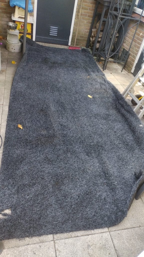 DIKKE KUNSTGRAS ANTRACIET MAT, Ophalen, Zo goed als nieuw, Minder dan 10 m²