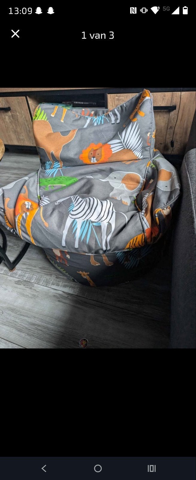 Zitzak met dierenprint - Ready Steady Be by LOFT25, Ophalen, Zo goed als nieuw