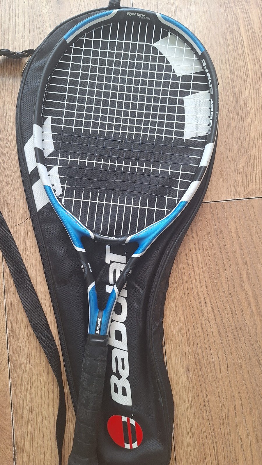 Babolat Reflex 105 Tennisracket met hoes, L2, Ophalen of Verzenden, Zo goed als nieuw, Racket