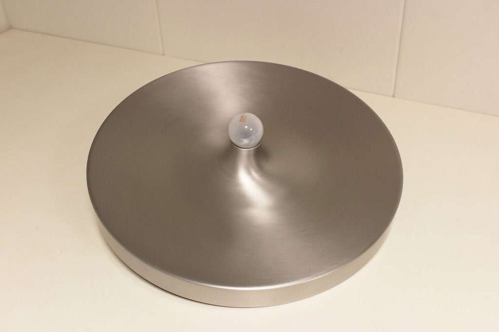 Charlotte Perriand space plafondlamp / wandlamp jaren 70, Huis en Inrichting, Ophalen, Zilver, Zo goed als nieuw, Plafondlamp