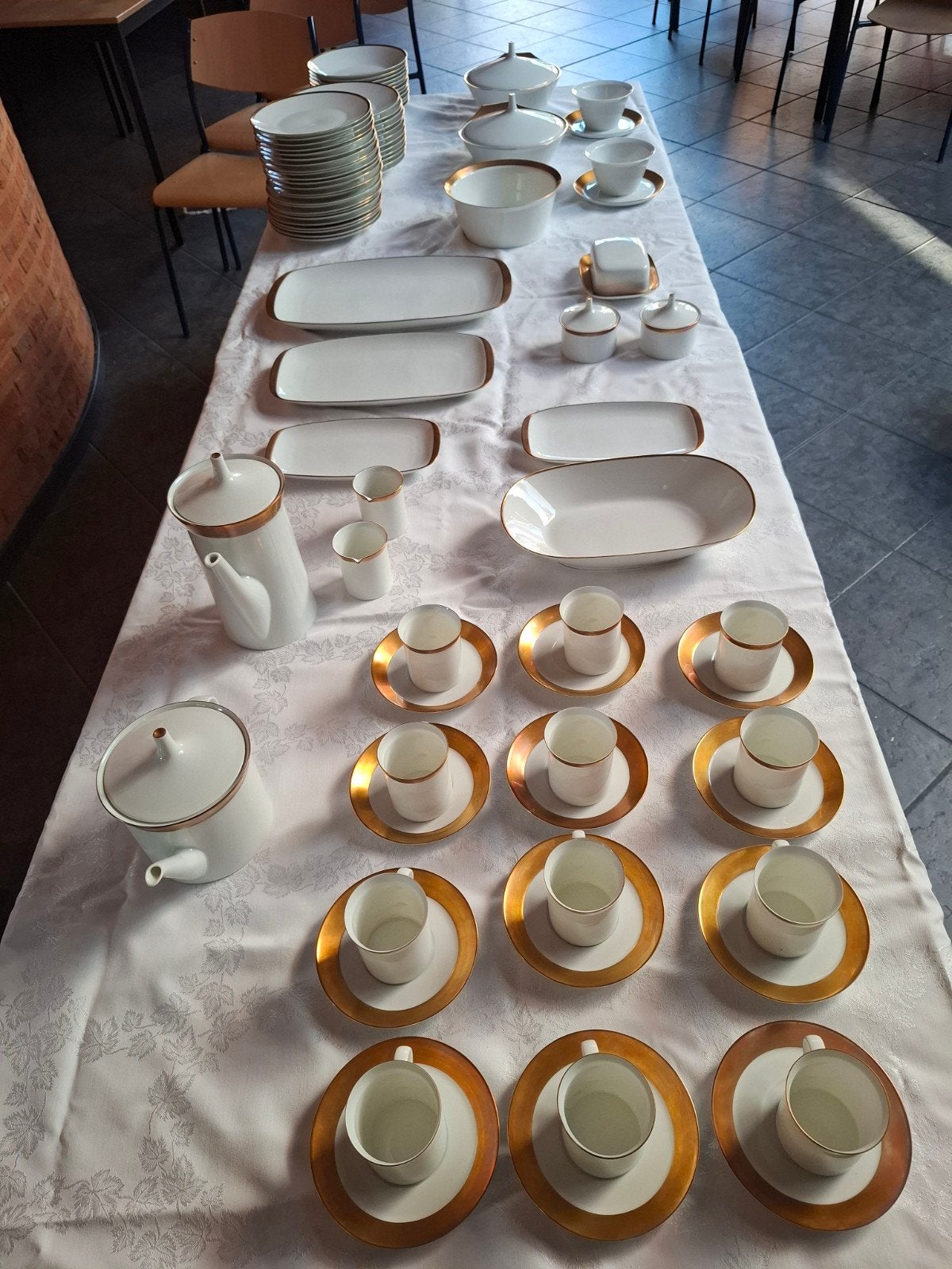 vintage compleet Rosenthal servies 77 dlg, Ophalen, Zo goed als nieuw, Porselein, Overige stijlen