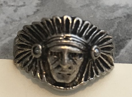 Ring Tibet zilver handgemaakt 'Indiaan' maat 18.5 -NIEUW-, 18 tot 19, Nieuw, Ophalen of Verzenden, Dame of Heer