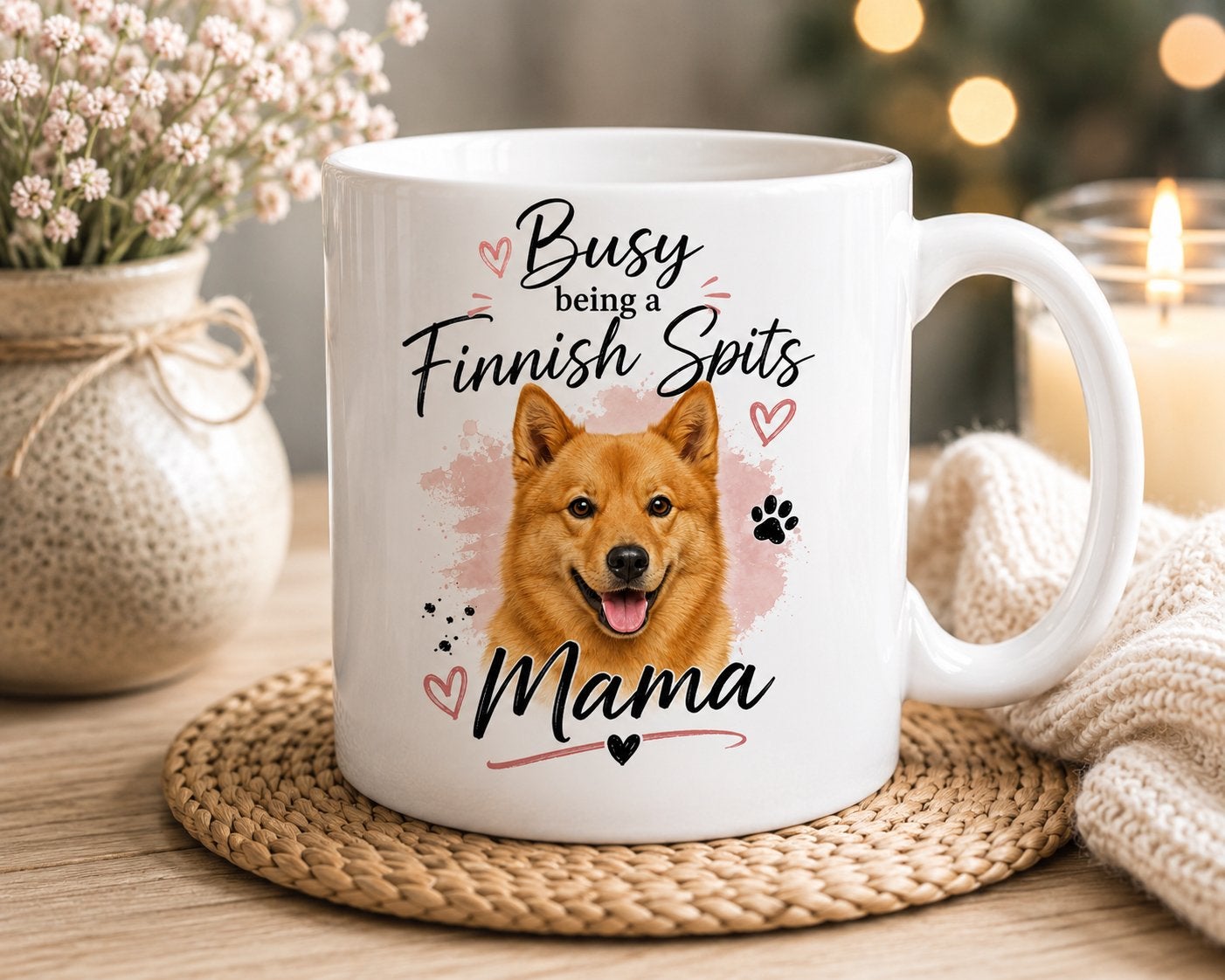 Busy being a Finnish Spits Mama - Finse Spits Mok, Verzenden, Nieuw
