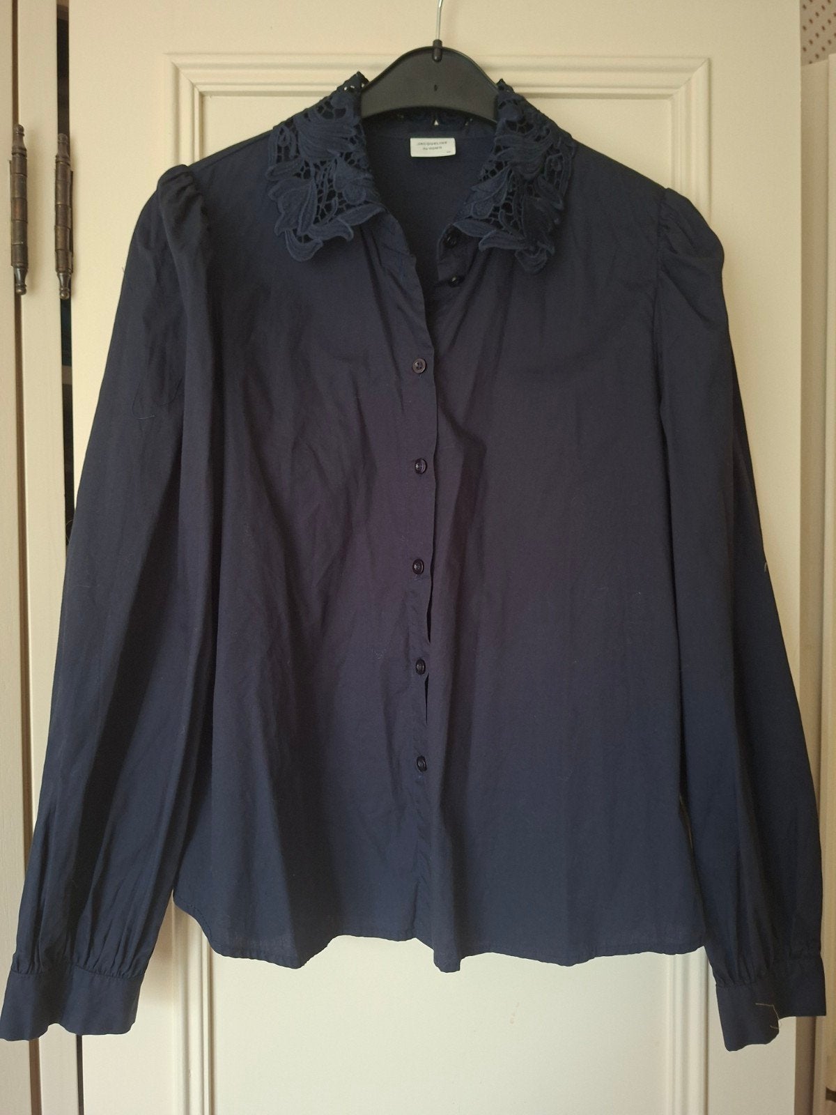donkerblauwe blouse,  36, Jacqueline de Yong, Blauw, Ophalen of Verzenden, Zo goed als nieuw, Maat 36 (S)