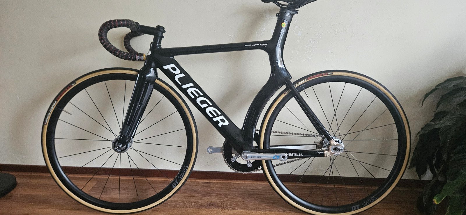 piste fiets (baanfiets) 52, Fietsen en Brommers, Carbon, 49 tot 53 cm, Zo goed als nieuw, Ophalen