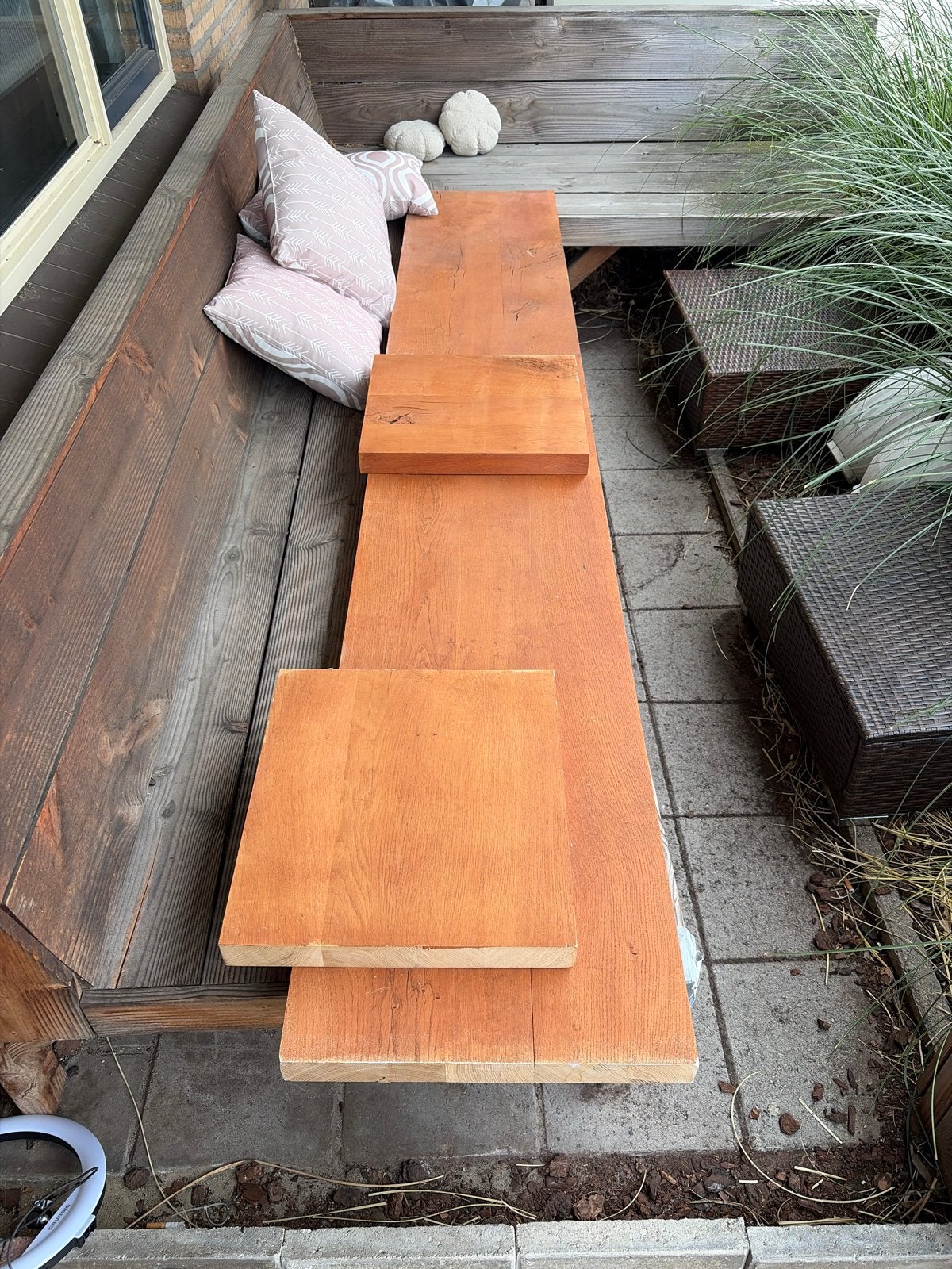 Houten planken voor tuinbank of decoratie, Ophalen, Gebruikt, Hout