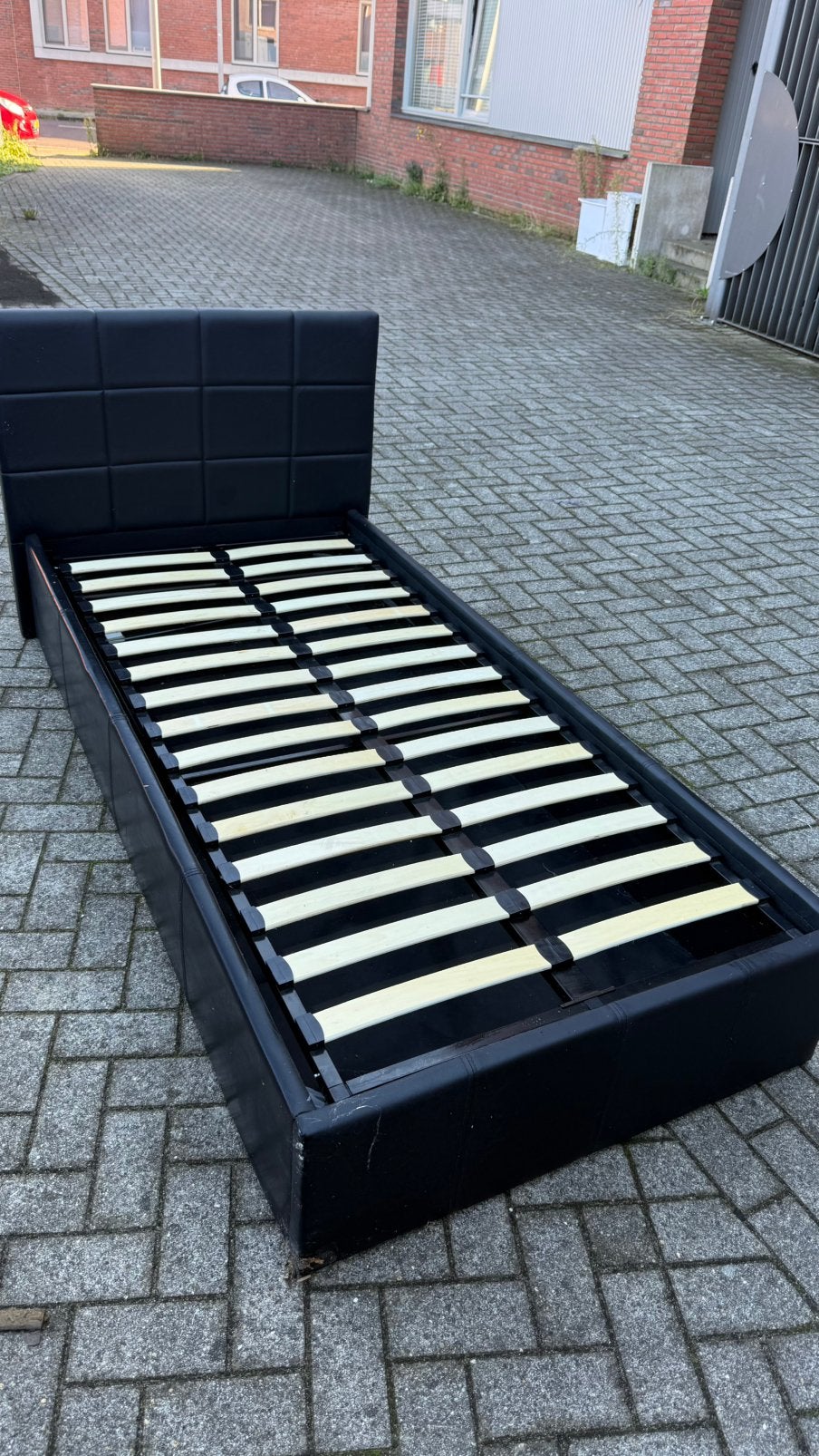 Eenpersoons bed met opbergruimte, Huis en Inrichting, Ophalen, Gebruikt, 90 cm, Eenpersoons