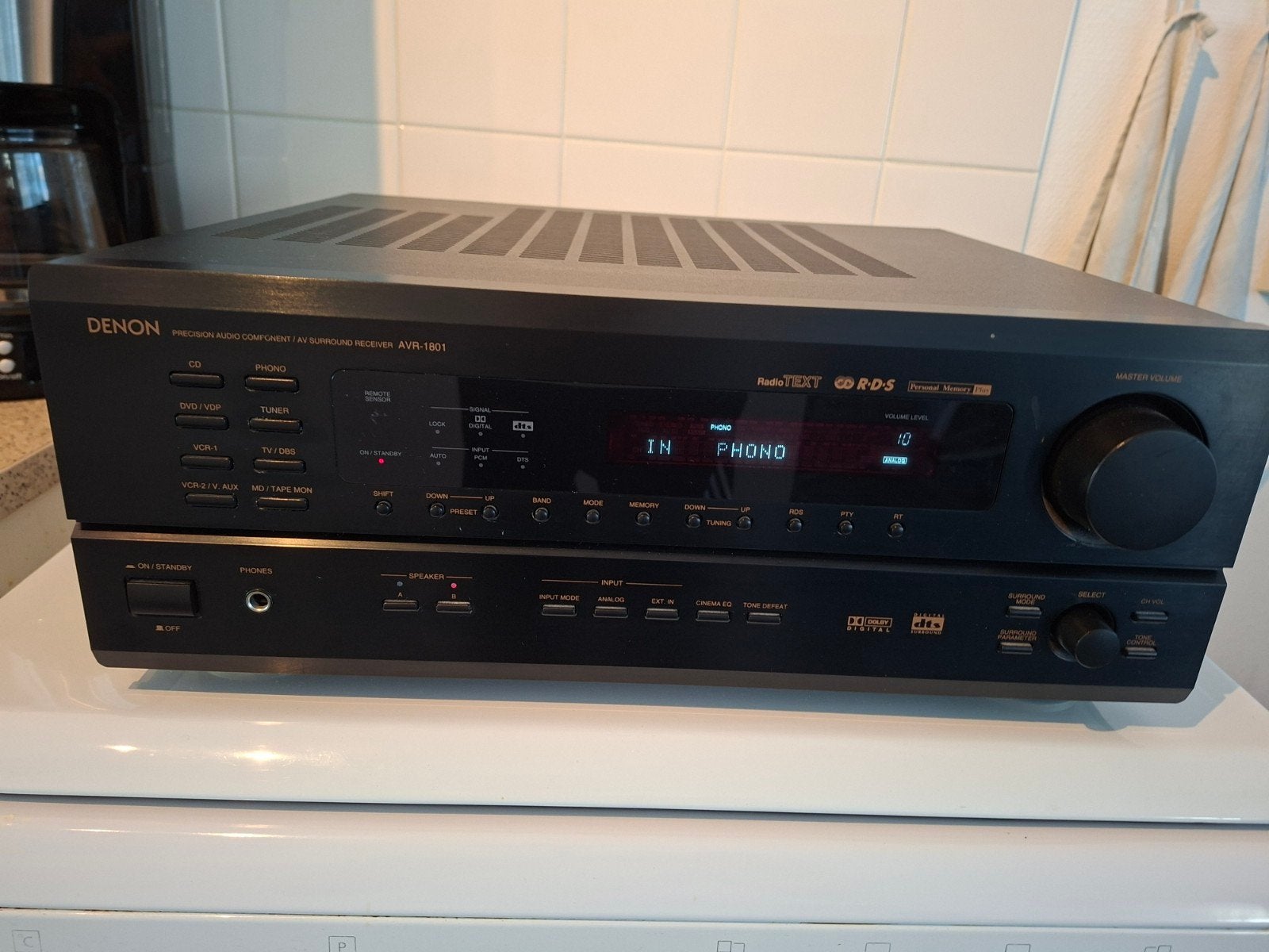 denon AVR 1801 versterker, Audio, Tv en Foto, Versterkers en Receivers, Ophalen, Zo goed als nieuw, 120 watt of meer, Denon