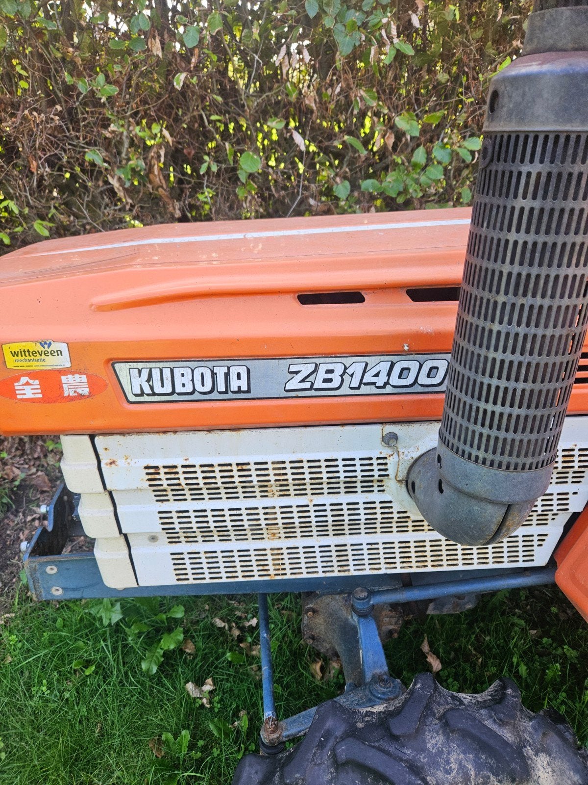 Kubota ZB1400 3-cilinder tractor met goed lopende motor, Ophalen of Verzenden, Overige merken
